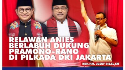Relawan Anies Dukung Pram-Rano di Pilkada Jakarta, Jusuf Rizal: Jakarta Menyala!